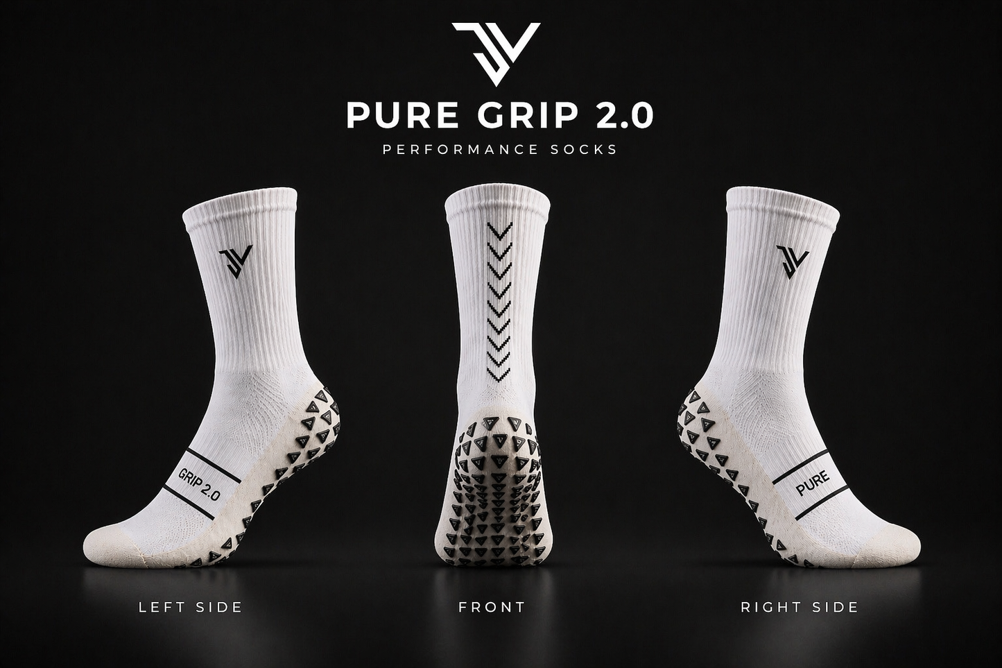 JV Grip Socks 2.0 White